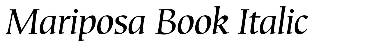 Mariposa Book Italic
